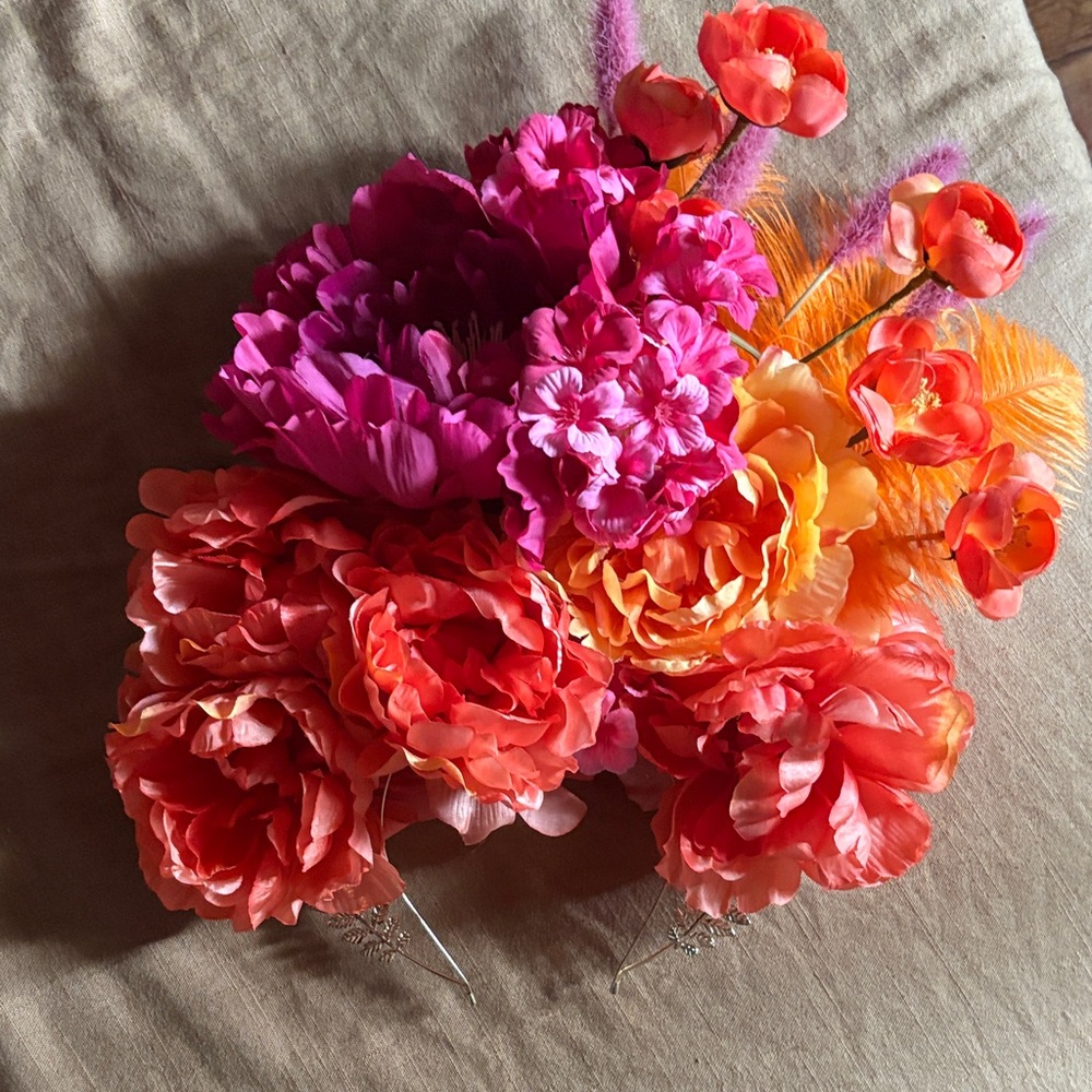 Vibrant Floral Headpiece